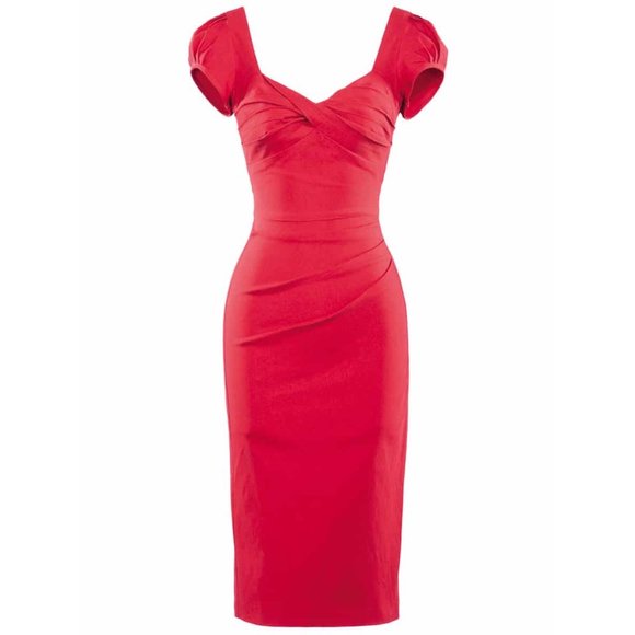 Stop Staring Billion Dollar Baby Red Pinup Dress - Picture 2 of 5